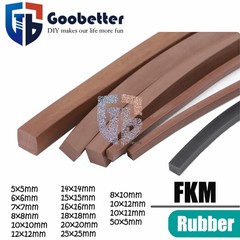 Black / Brown Rubber FKM Solid Square Cord Gasket Oil Seal Sealing Strip 5-50mm