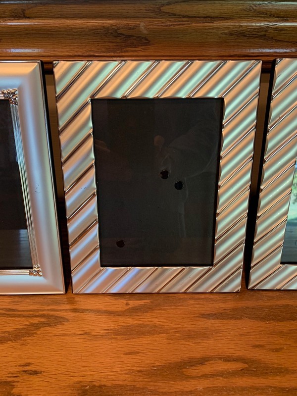 3 PC Silver Tone Ornate Picture Frames Photo Size 5X7 Portrait or Landscape gallery
