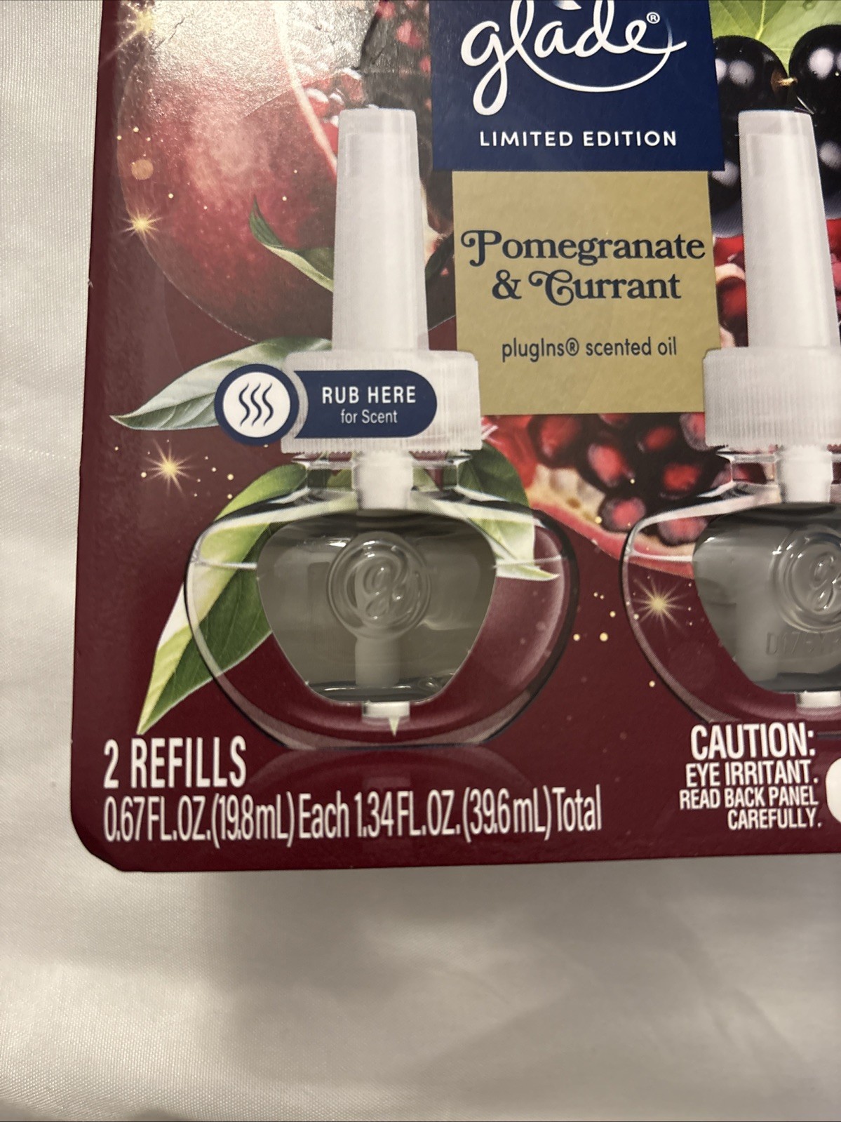 Glade Plug-In Limited Edition Air Freshener Pomegranate & Currant 0.67 oz 2 Pack gallery