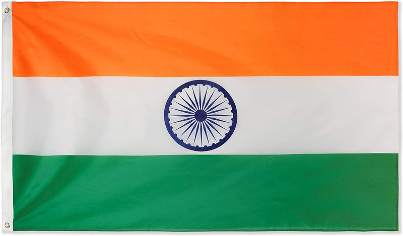DANF India Flag 3X5 Ft Thick Polyester, Fade Resistant, Brass Grommets, Canvas H gallery