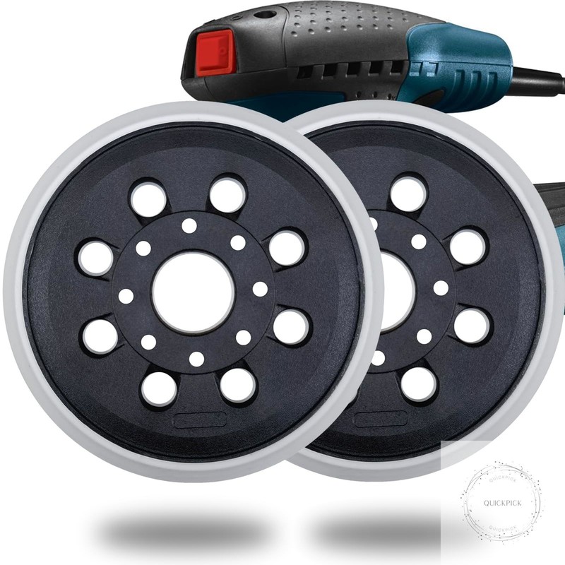 2 Pack 5 Inch 8 Hole Hook & Loop Replacement Sander Pad for 5" Bosch ROS20VS, gallery