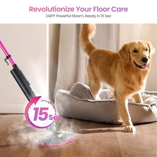 Steam Mop Cleaner Powerful - 15s Fast Heat-Up, Chemical-Free for Compact gallery