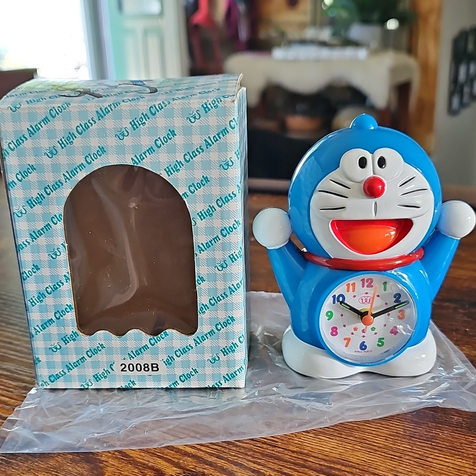 Doraemon Analog Alarm Clock Blue/White/Red Plastic Arabic Numerals MPN 2008B gallery