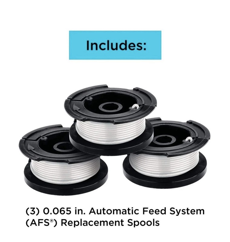 Black + Decker Trimmer Line String Replacement Spool 30' 3 Pack AF-100-3ZP gallery