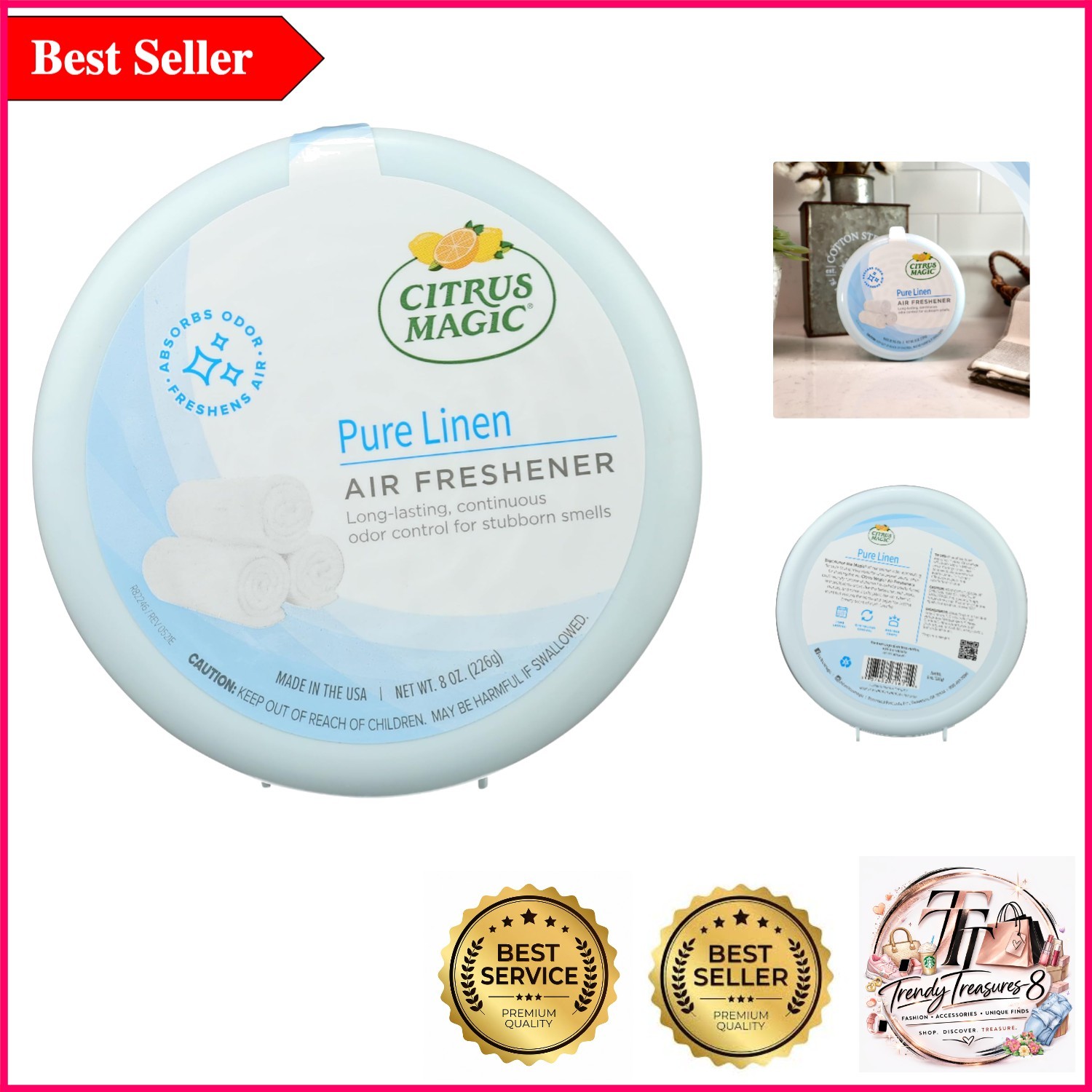 Citrus Magic Pure Linen Odor Absorber - 4 Weeks of Freshness gallery