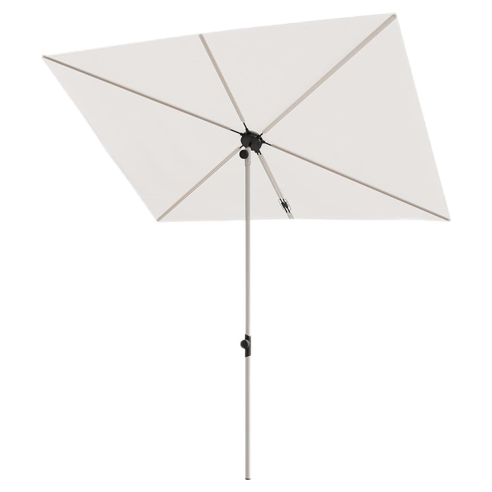 6x4 FT Rectangular Patio Umbrella, Beige, 360° Rotating Knob, Outdoor Shade gallery