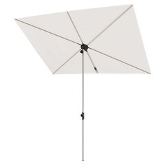 6×4 FT Rectangular Patio Umbrella, Beige, 360° Rotating Knob, Outdoor Shade