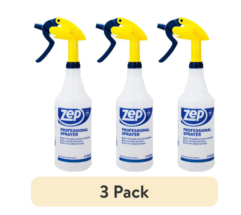 (3 pack) Zep Professional Plastic Spray Bottle, 32 oz, Adjustable Nozzle, Comfor gallery