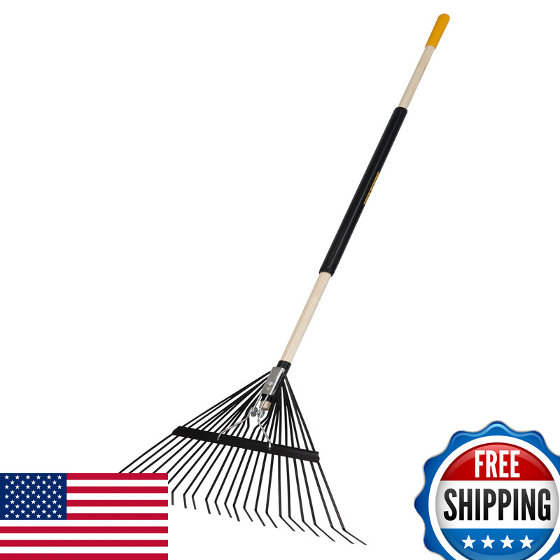True Temper Steel Tine Leaf Rake Hardwood/Steel Handle For Lawns Gardening And gallery