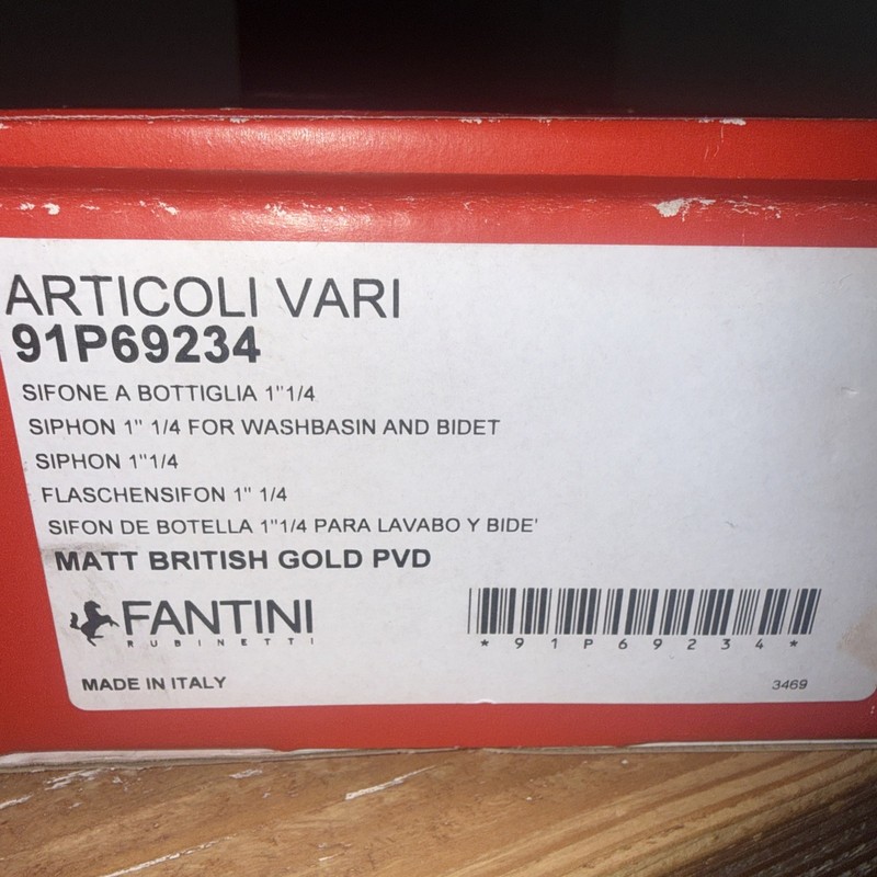 Fantini Rubinetti Articoli Vari 91P69234 Matte British Gold PVD gallery