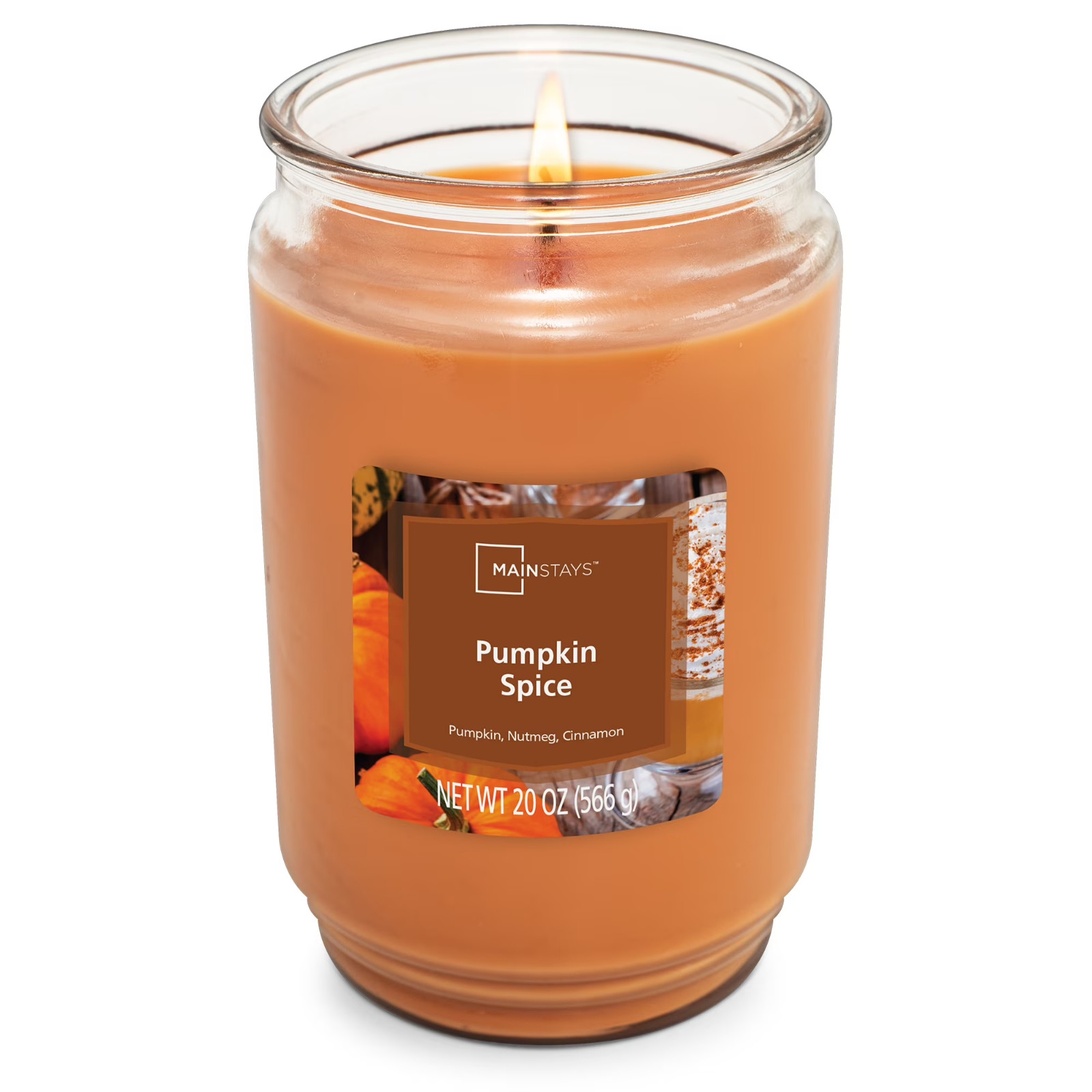 Pumpkin Spice Scented single Wick candle Large jar 20 Ounces Home Fragrance.... gallery