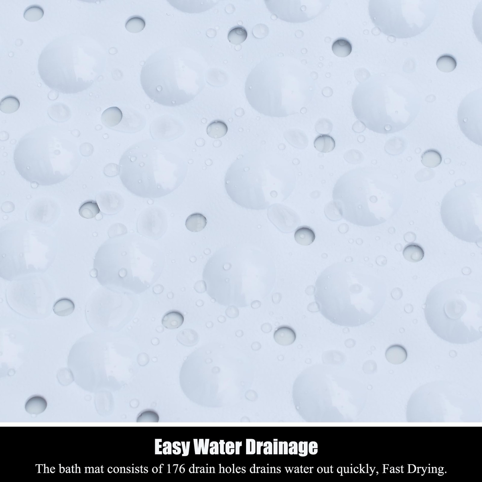 Large Non Slip Bathtub Mat, Extra Long Bath 40" x 16" (Rectangular), White gallery