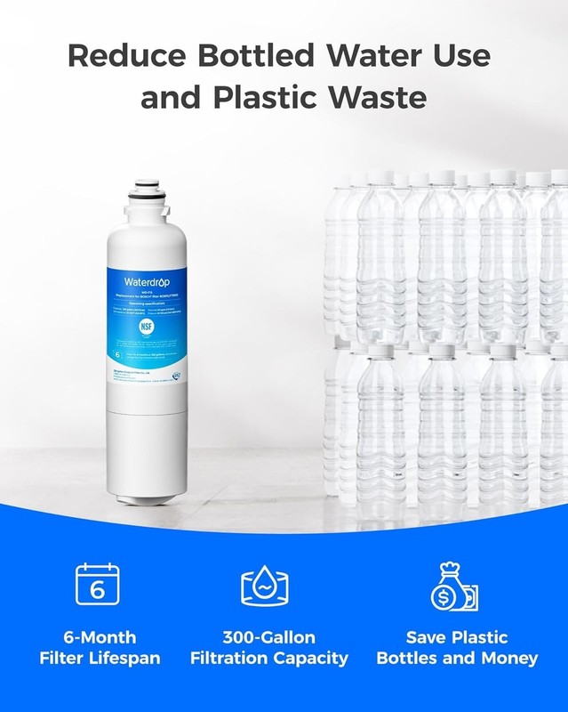Waterdrop Refrigerator Water Filter Replacement for Bosch® Ultra Clarity®, (3) gallery