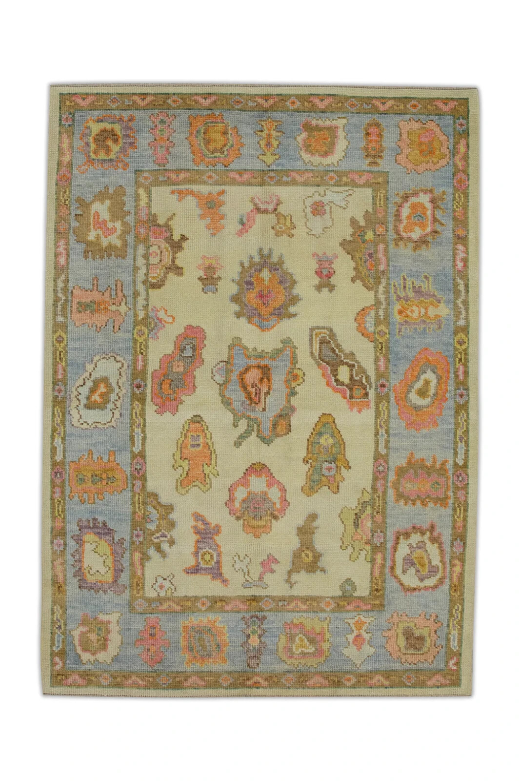 Turkish Oushak Rug Oriental Handmade Rug 4'1" x 6'3" #2265 gallery