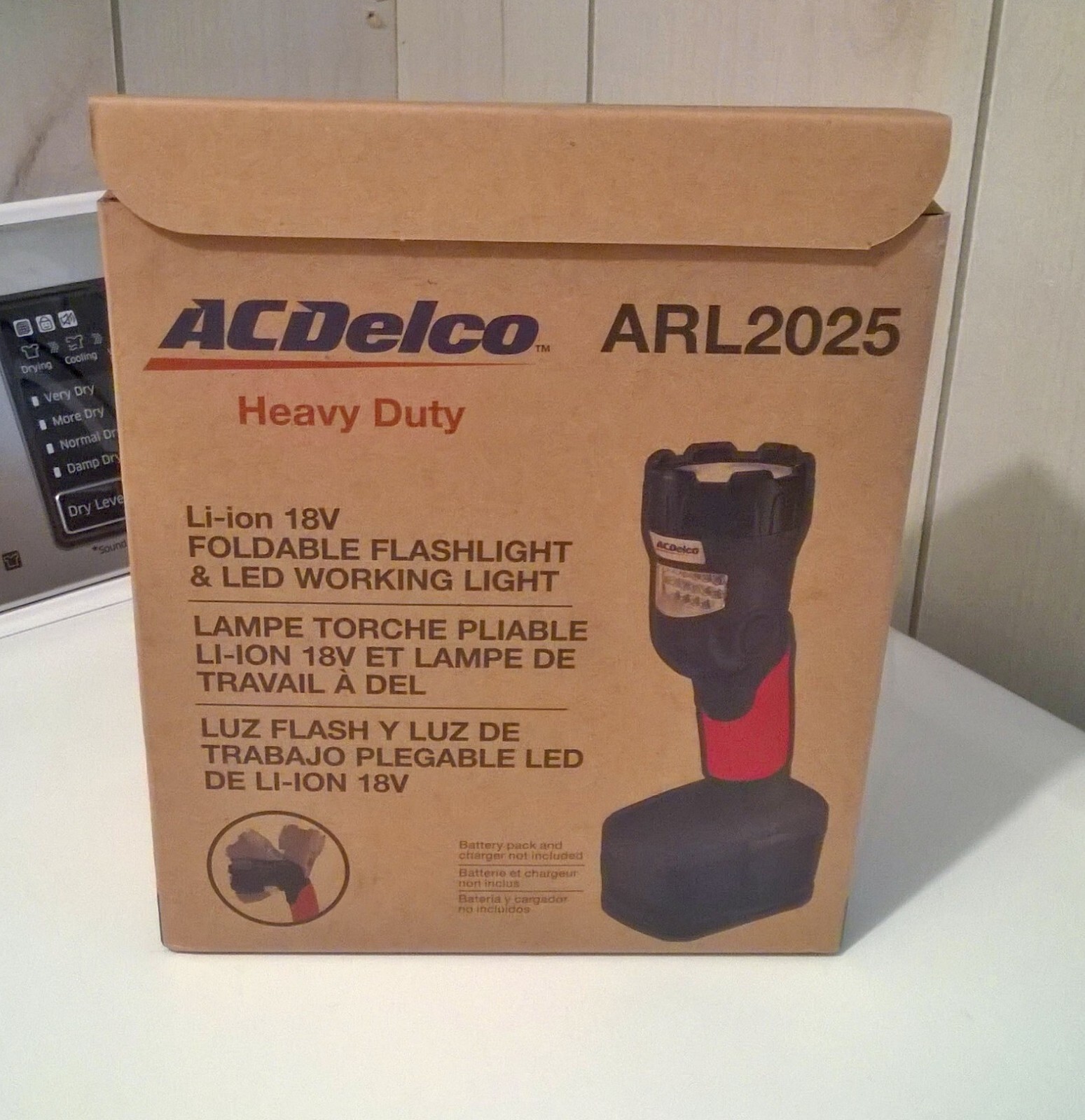 ACDelco Heavy Duty 18V foldable LED Flashlight combo light TOOL ONLY NO BATTERY gallery