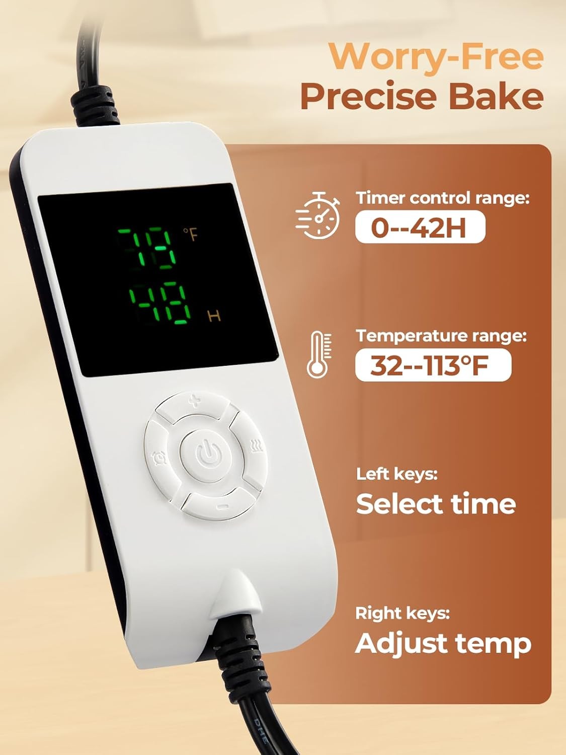 Bread Proofing Box 32-113°F Temp Control & 48H Timer Folding Dough Proofing Box gallery