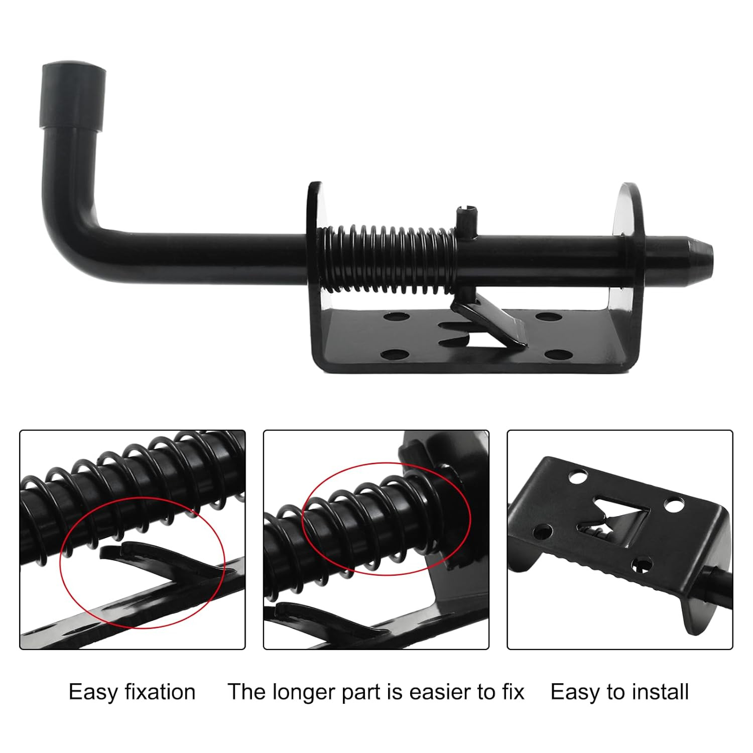 2 Packs Spring Loaded Latch Pin, Heavy Duty Barrel Bolt Door Latch, Stainless St gallery