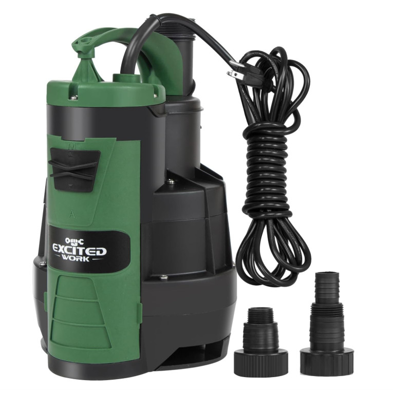 3500 GPH 1HP Submersible Clean/Dirty Water Sump Pump with Build-in Float Switch gallery