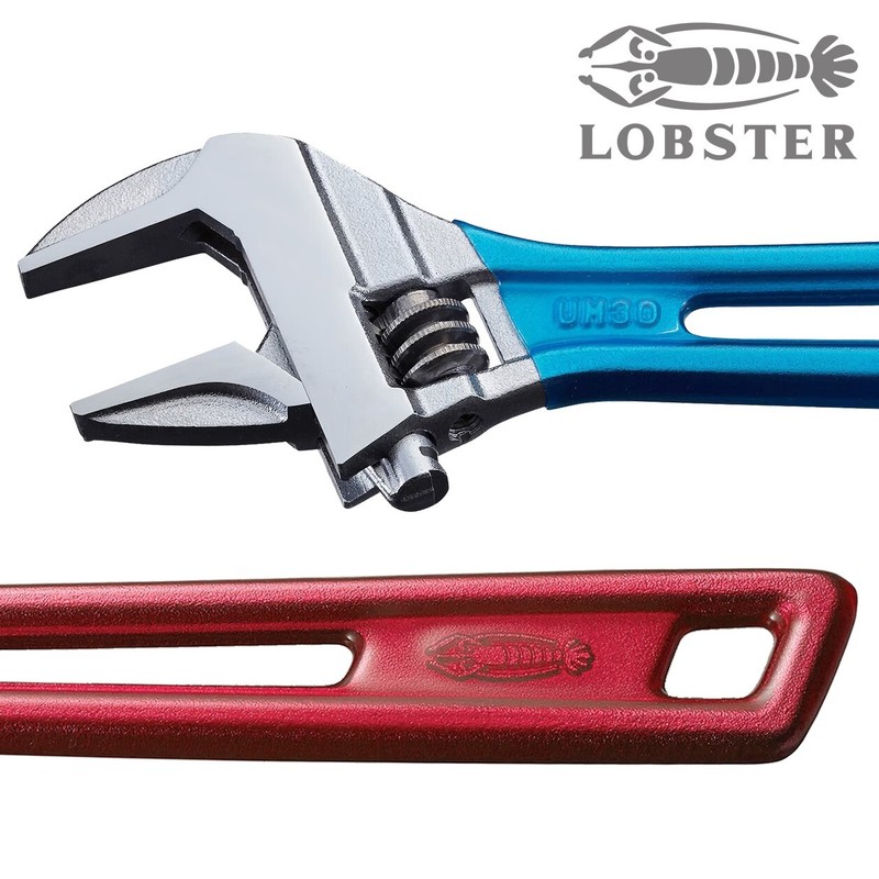 LOBTEX LOBSTER Hybrid Monkey Adjustable Wrench 200mm 8in UM30 Made in Japan gallery