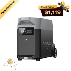 EcoFlow DELTA Pro Generator Extra Battery 3600Wh LFP Certified Refurbished