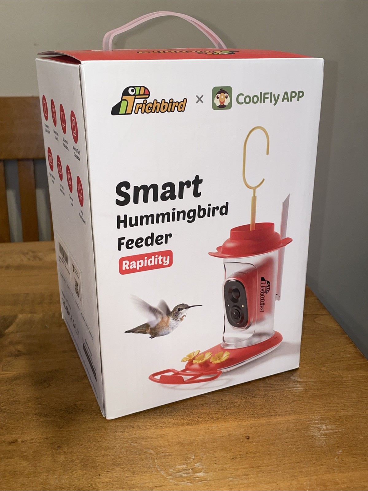 Smart Hummingbird Feeder with Camera Color: Orange gallery