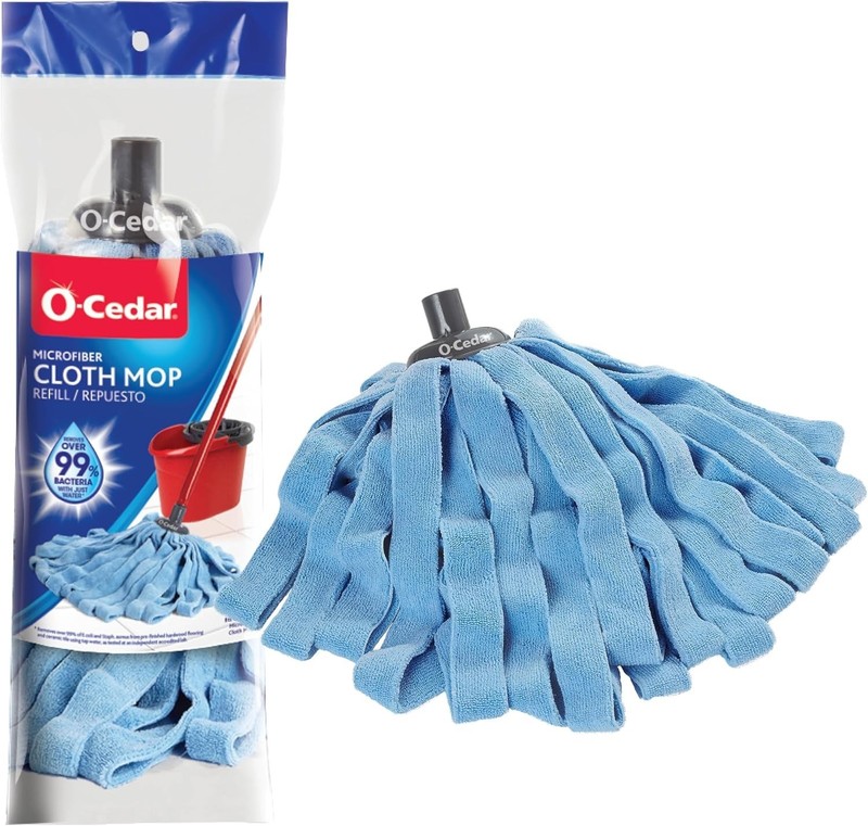 O-Cedar Microfiber Cloth Mop Refill, Blue 1 Count (Pack of 1) Washable Reusable gallery