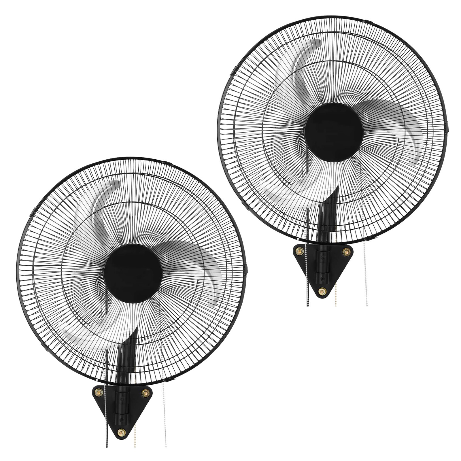 Uimoso 18-inch Wall-Mounted Fan Set, Oscillating, 3-Speed, Industrial Use gallery