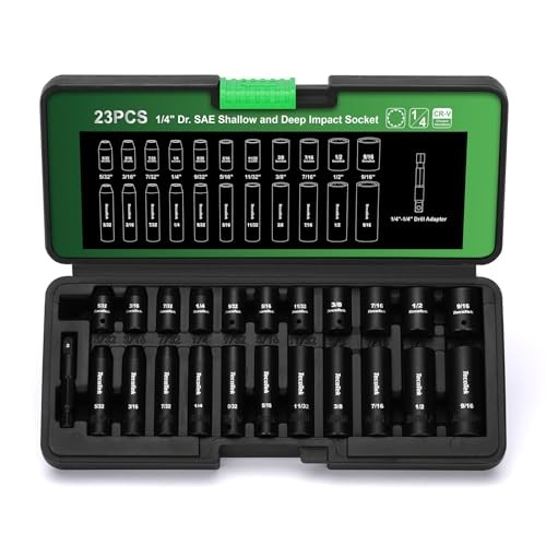 23 Pieces 1/4-Inch Drive Shallow and Deep 12-Point 5/32 - 9/16 in (23 PCS) gallery