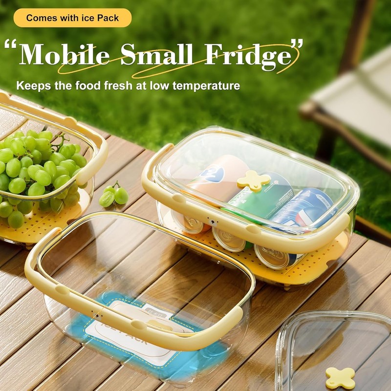Fruit and Vegetable Storage Container with ice Pack, Fruit Vegetable Fresh Box gallery