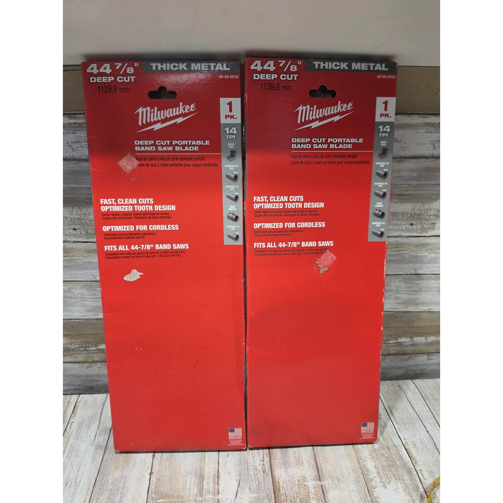 2- Milwaukee 44-7/8 in 14 TPI Deep Cut Portable Band Saw Blade 48-39-0510 gallery