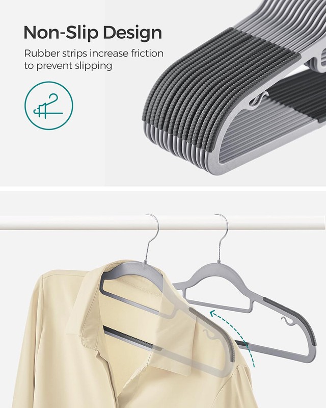 Durable Plastic Hangers Non Slip for Clothes Coat Heavy Duty 360° Swivel Hook gallery