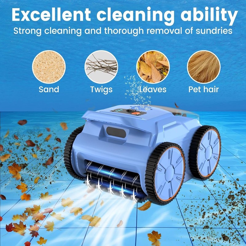 CORDLESS Robotic Pool Cleaner, Pool Vacuum for Inground Pools (2025 Upgraded) gallery