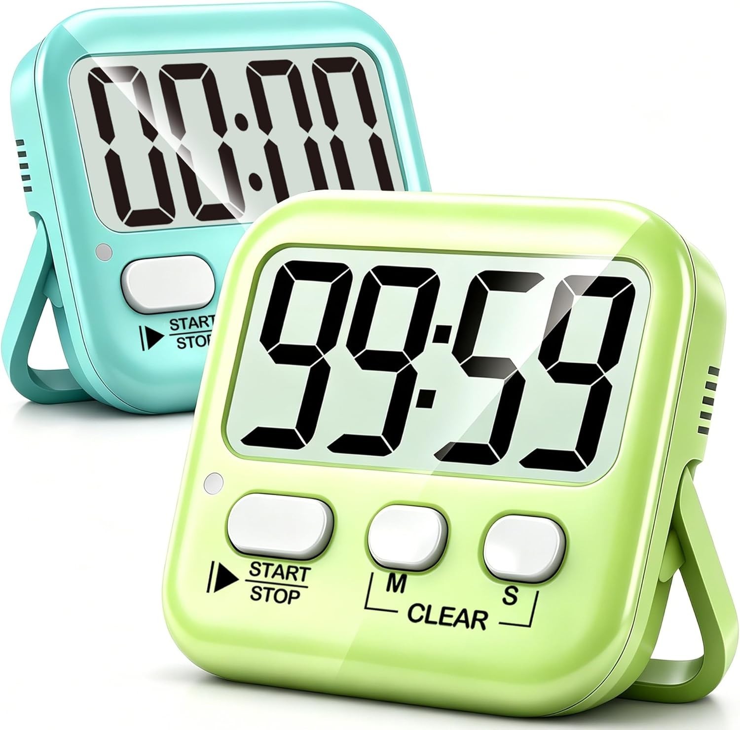 Easily Readable Countdown Timers - 2 Pack Digital Solution for Cooking & Kids gallery