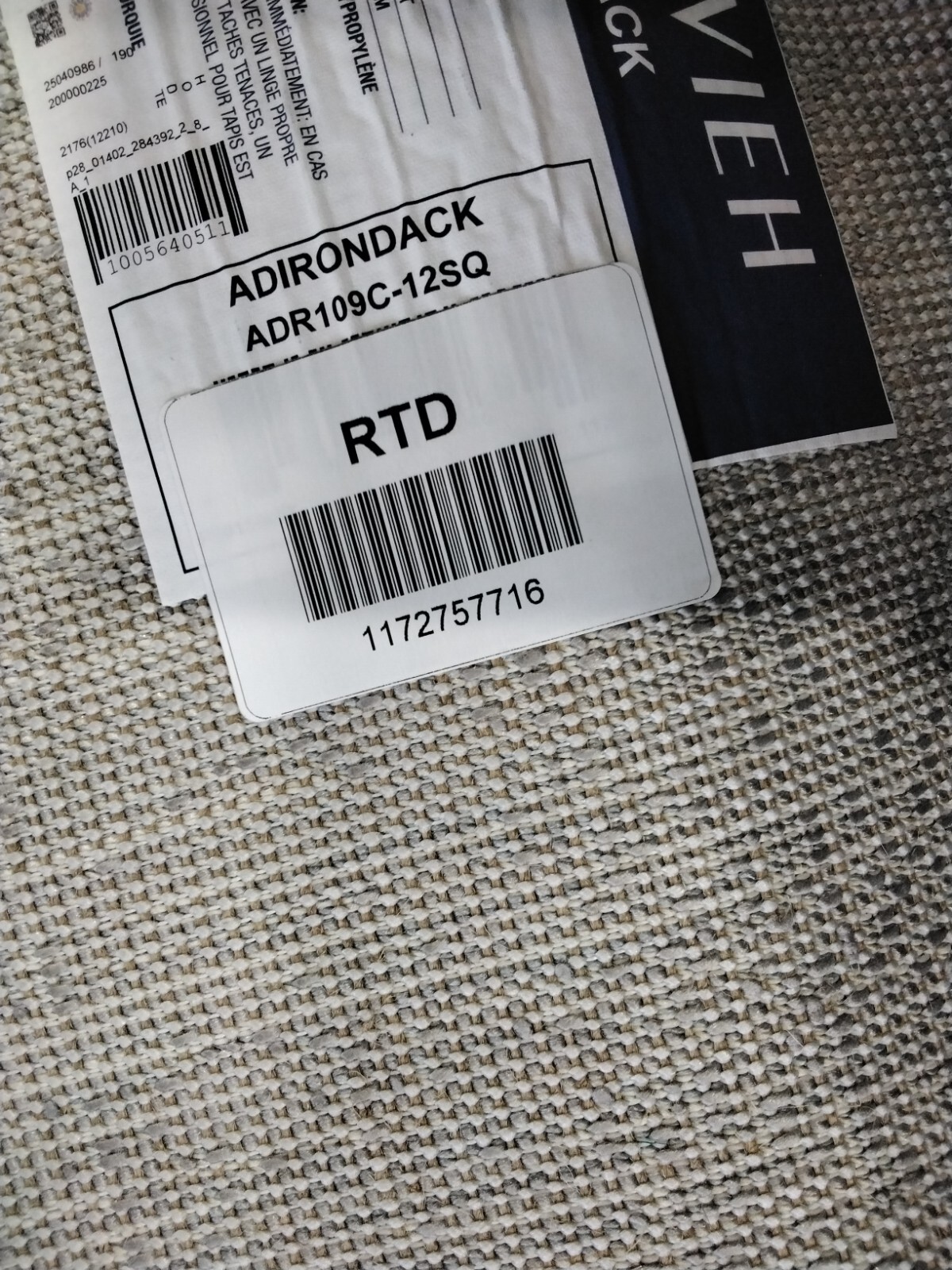 IVORY / SILVER 12' X 12' SQ Back Stain Rug Reduced Price 1172757716 ADR109C-12SQ gallery