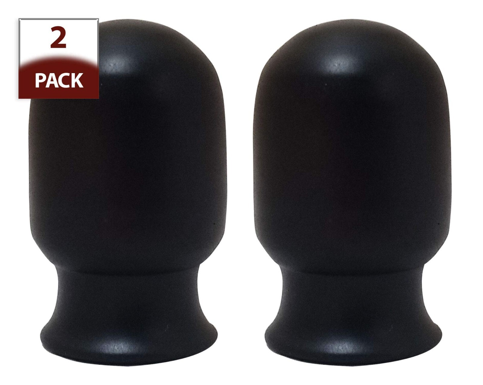 Top Rounded Oval Finial, Oil Rubbed Bronze Finish - Set of 2 (by Royal Designs) gallery