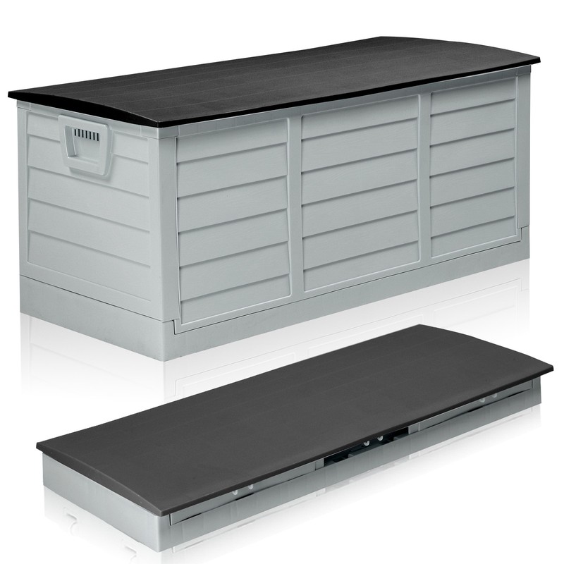 75 GAL Foldable Storage Deck Box Fast Installation with Wheels for In/Outdoor gallery