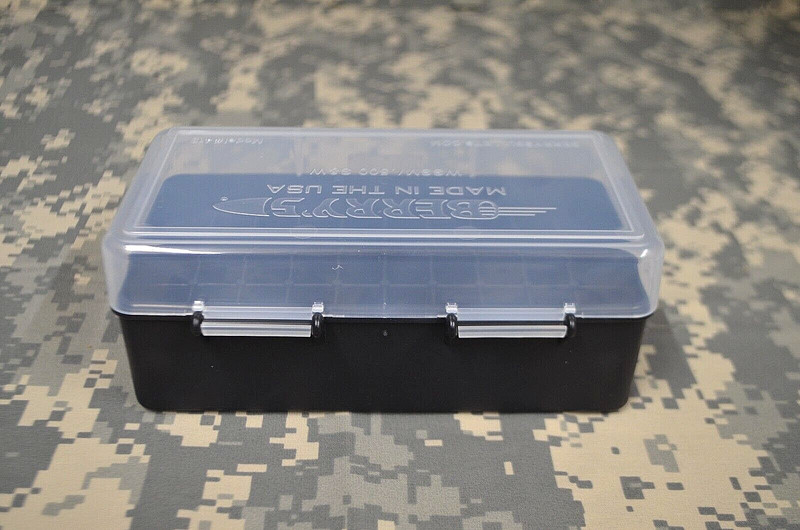 2 x AA Battery Plastic Storage Box Bin Container HOLDS 50 BATTERIES ! (2)-CLEAR gallery