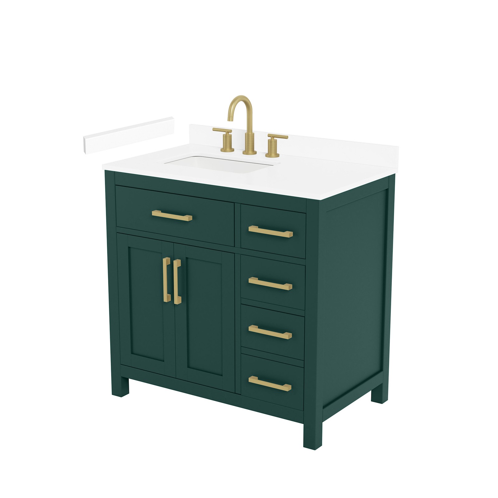 Wyndham Collection WCG242436S-VCA3-US3MXX Beckett 36" - Green / White Cultured gallery