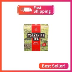 Yorkshire Tea, Red, Black Tea, String and Tagged Bags, 100 Count (Pack of 1), Re