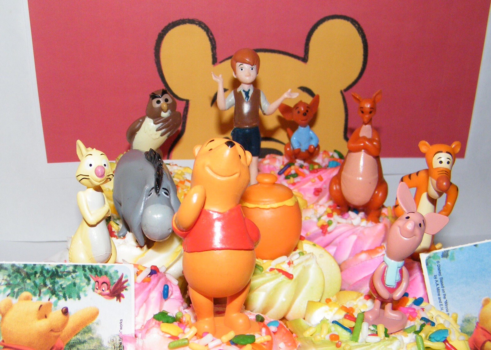 Winnie The Pooh Cake Toppers Set 14 Cupcake Decorations with 10 Figures gallery