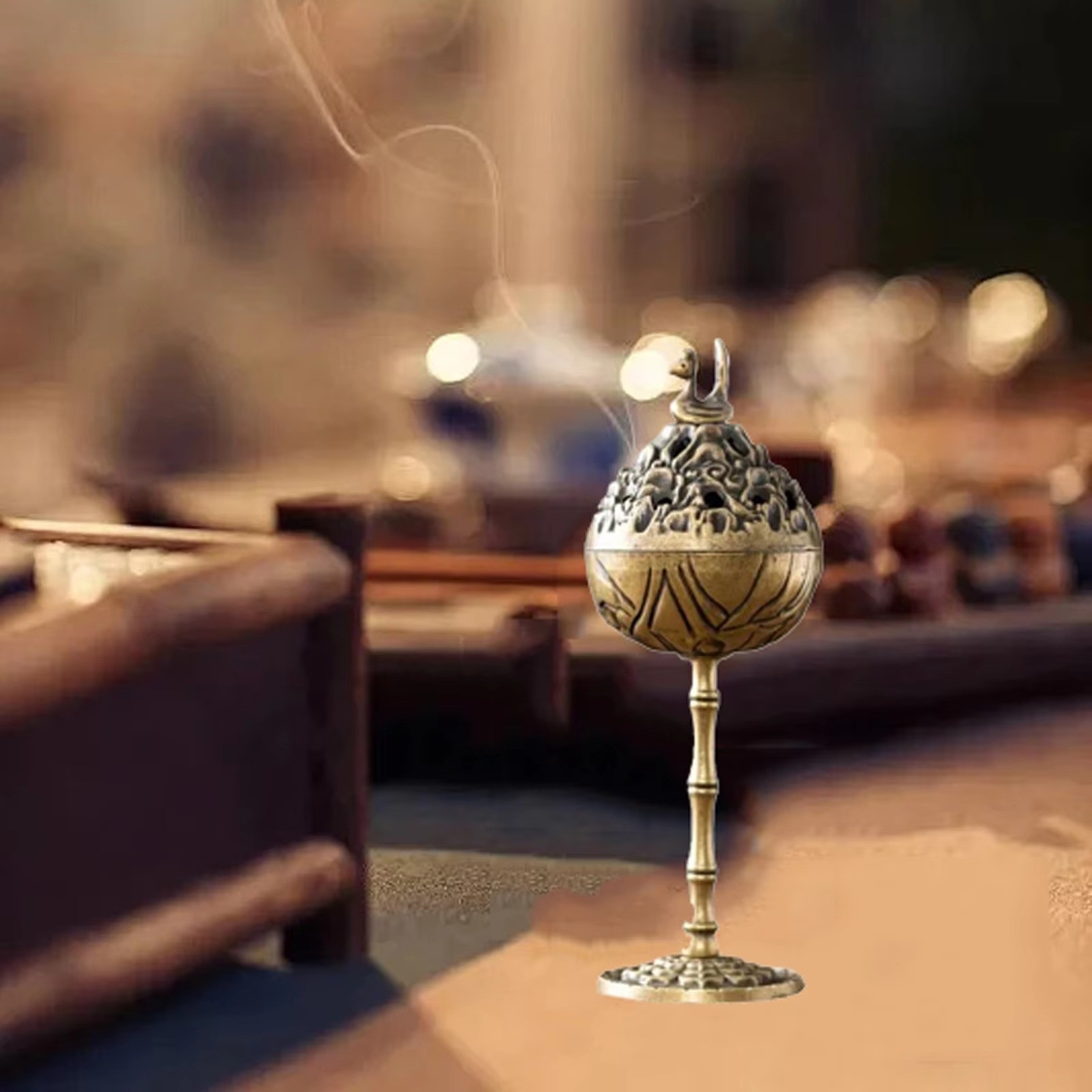 Retro Incense Burner Antique Style Holder - Home Decor 30cm / 11.8in gallery