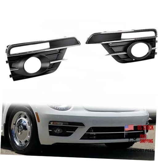 For 2016-2019 VW Beetle Front Bumper Fog Light Grill Grille Cover VW Vent gallery