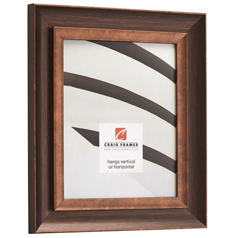 Craig Frames Ventura, 2" Wide Distressed Brushed Bronze Picture Frame gallery