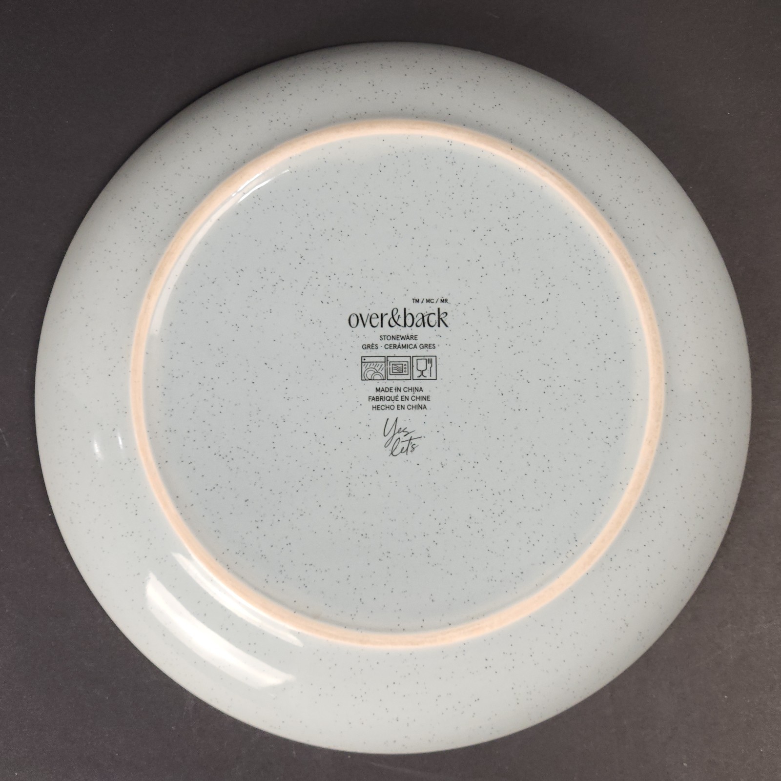 Over and Back Options Speckled Blue Coupe Brown Trim - 10-1/2" Dinner Plate gallery