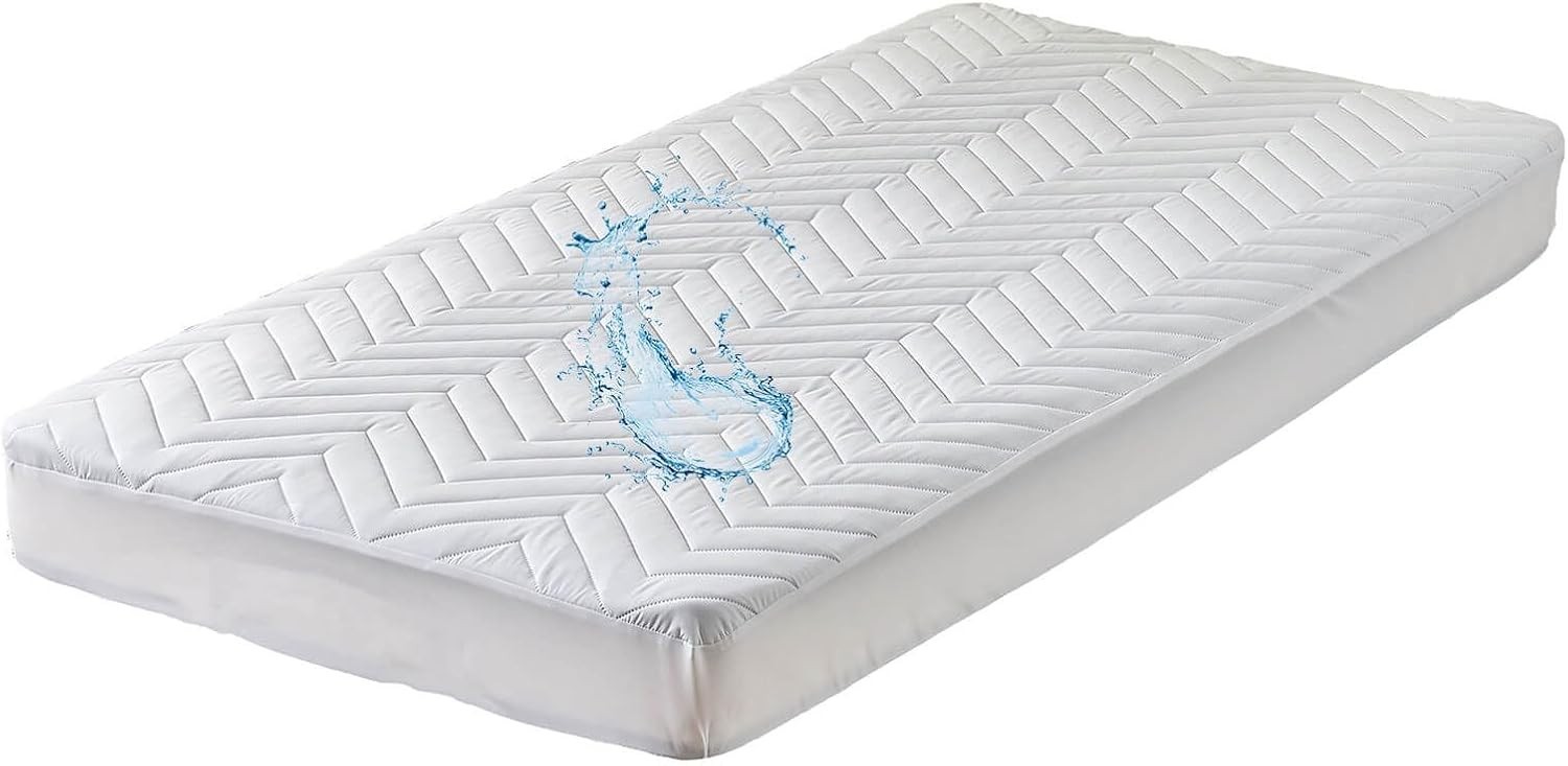 Quilted Waterproof RV Bunk Mattress Protector Pad for 30 x 75 Narrow Twin Bed... gallery
