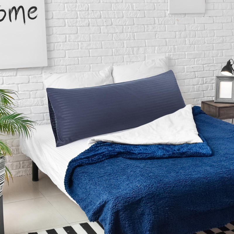 Soft Striped Pillowcases Body Envelope Closure gallery