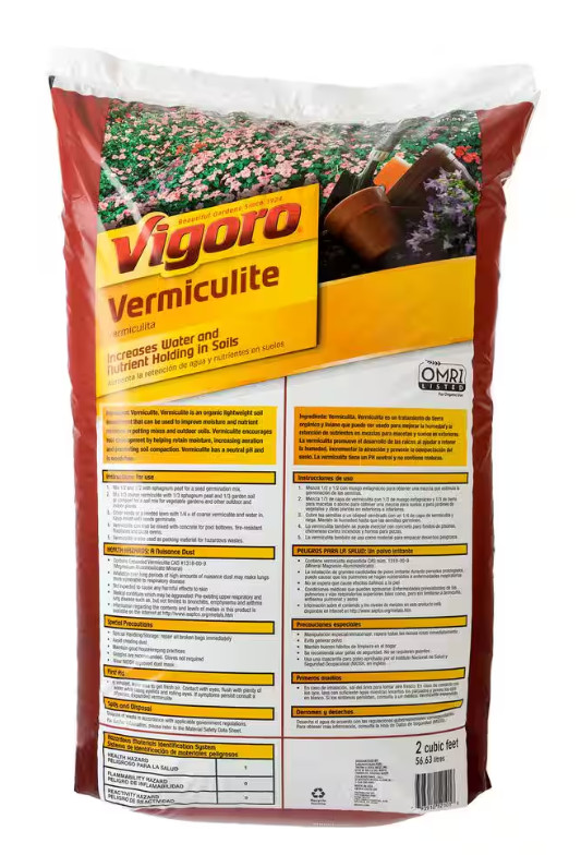 Vigoro Vermiculite Improves Moisture & Nutrient Retention, Organic - 8 Qt. gallery