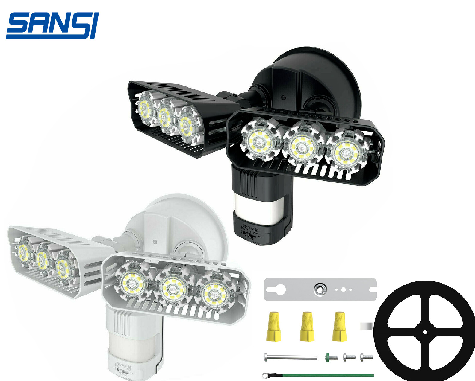 SANSI 200W Outdoor LED Security Light Motion Sensor D2D Ceramic House Floodlight gallery