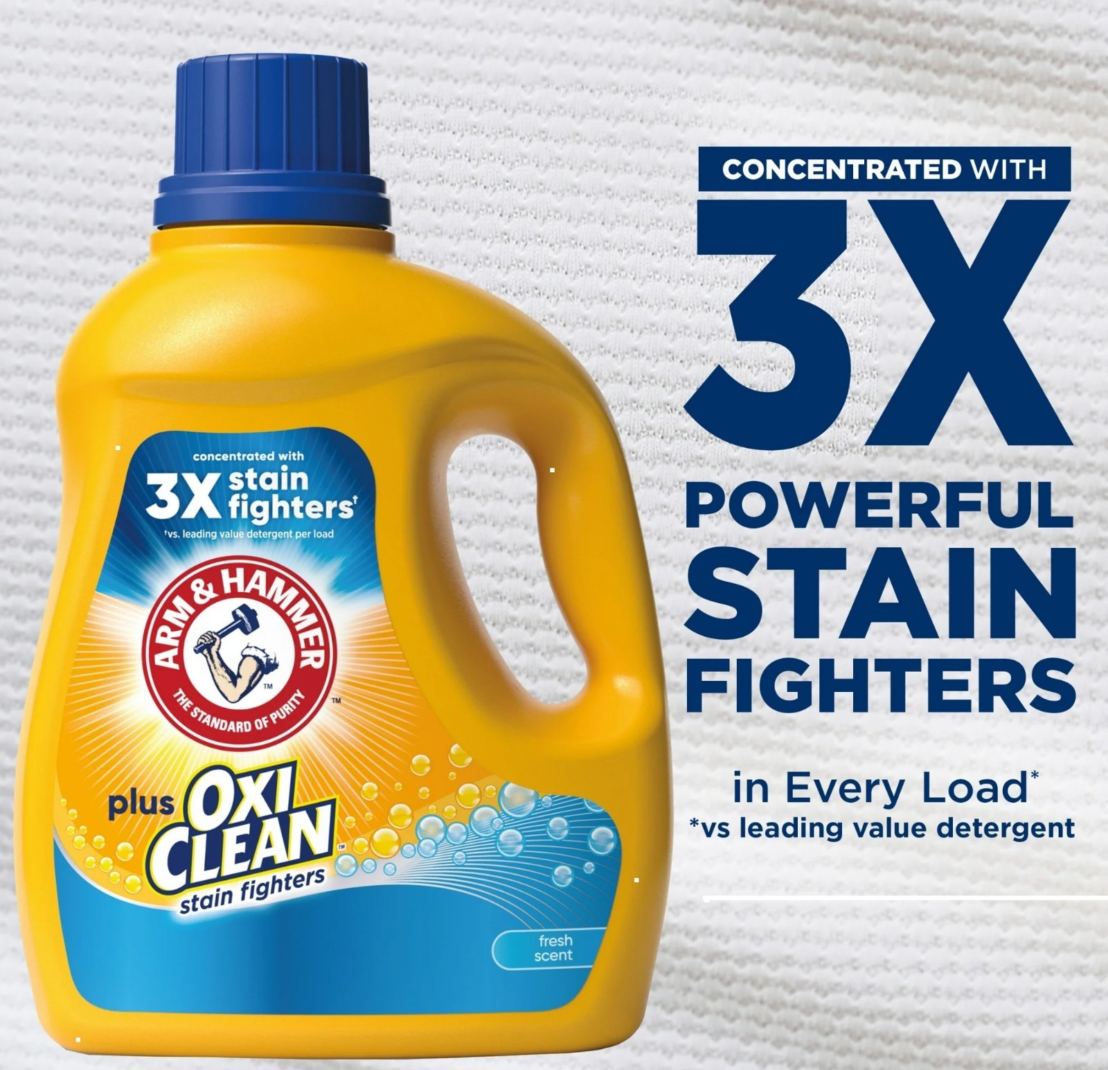 ARM & HAMMER Plus OxiClean Liquid Laundry Detergent, Fresh Scent, 77 Loads gallery