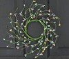 Happy Spring Pip Berry Candle Ring 3.5" -Pastel Easter Wreath Pink Purple Green gallery